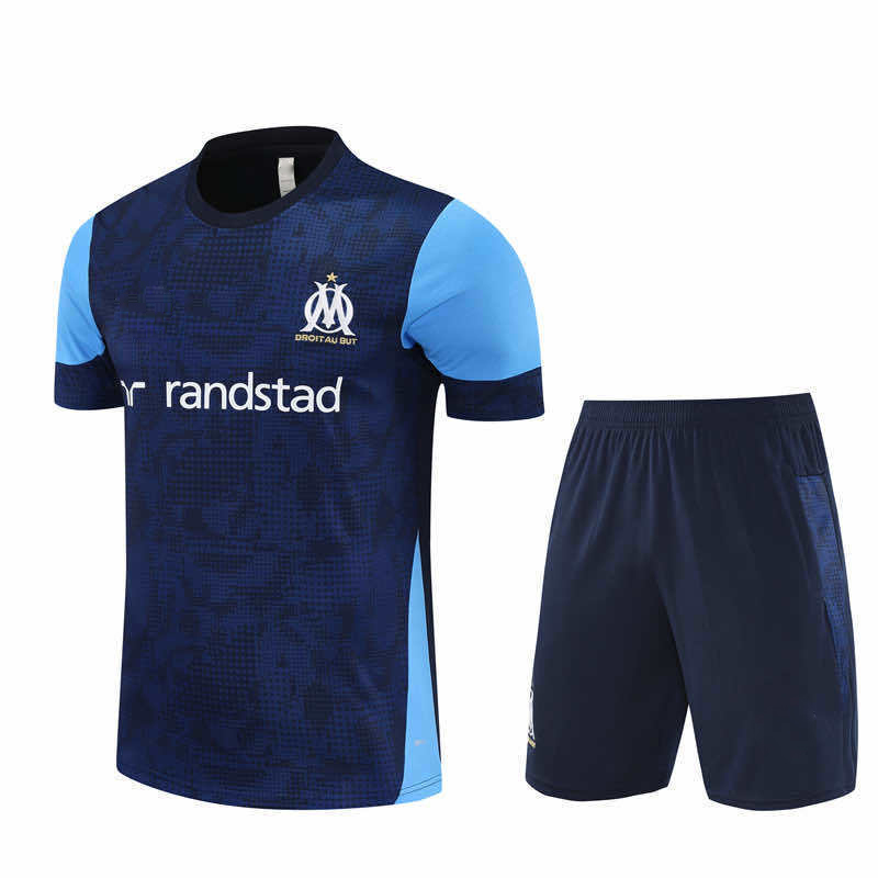 2526 season Olympique de Marseille Training clothes suit Short sleeve Fan version