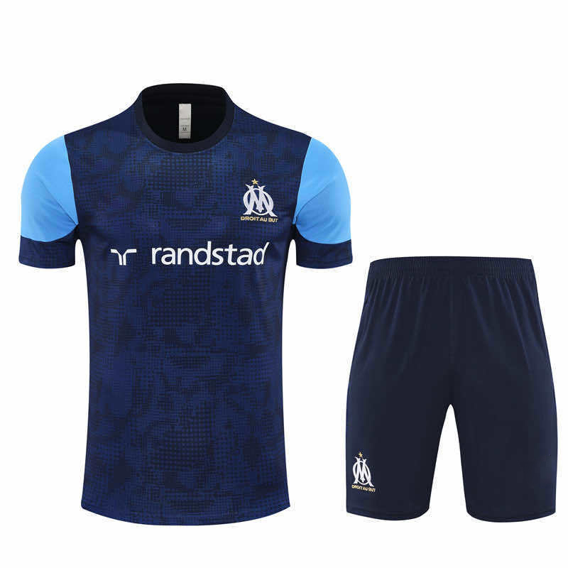2526 season Olympique de Marseille Training clothes suit Short sleeve Fan version