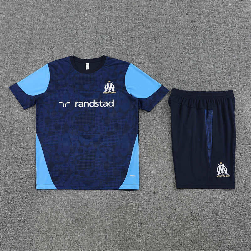 2526 season Olympique de Marseille Training clothes suit Short sleeve Fan version