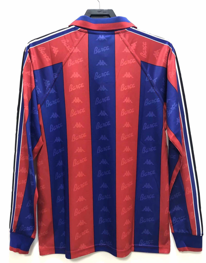 9697 season Barcelona Home Long Sleeved  retro Fan version