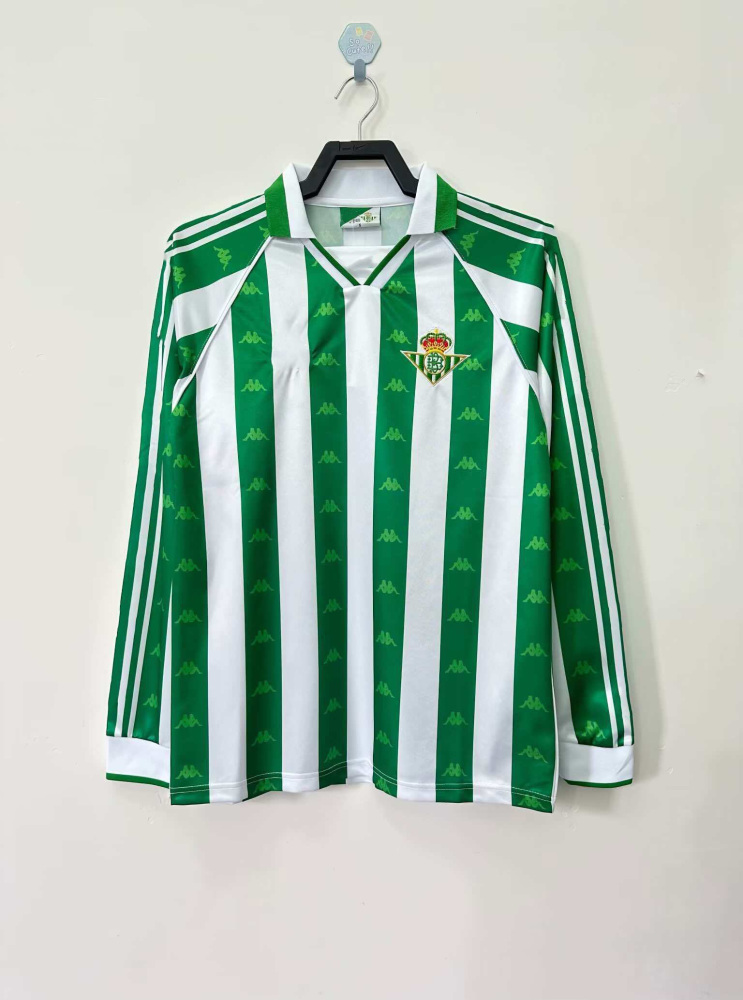 9597 season Real Betis Home Long Sleevesd retro Fan version