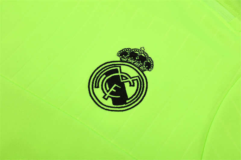 1516 season Real Madrid CF fluorescent green Half pull training suit