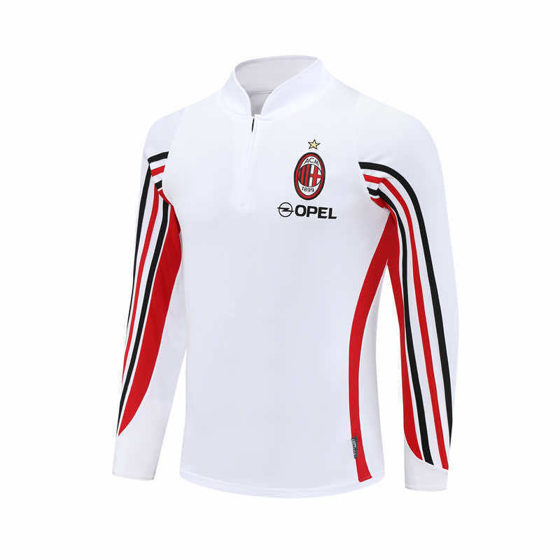 0304 season A.C. Milan white Half pull training suit