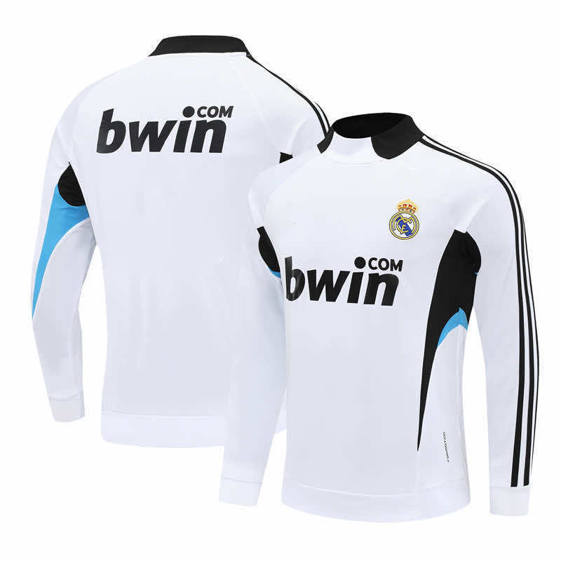 0809 season Real Madrid CF white Half pull training suit