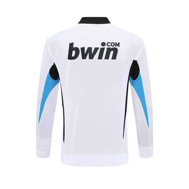 0809 season Real Madrid CF white Half pull training suit