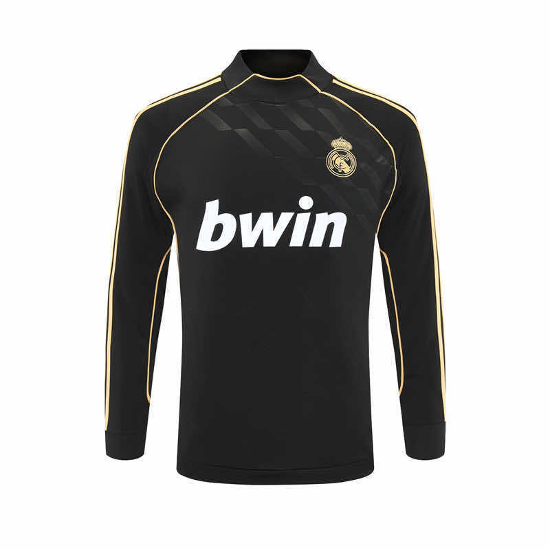 1112 season Real Madrid CF black Half pull training suit