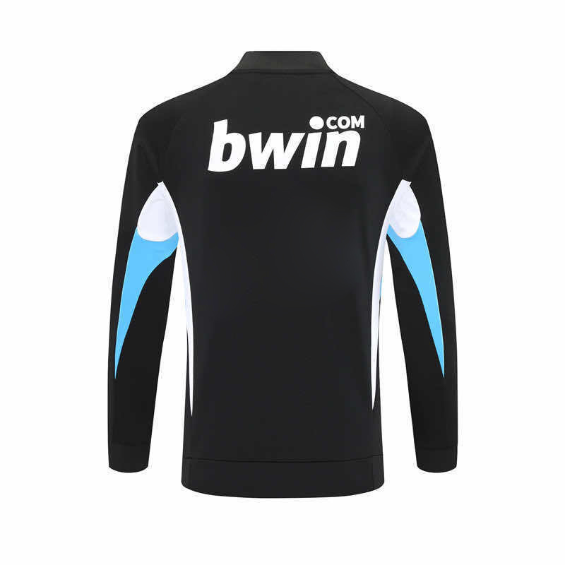 0809 season Real Madrid CF black Half pull training suit