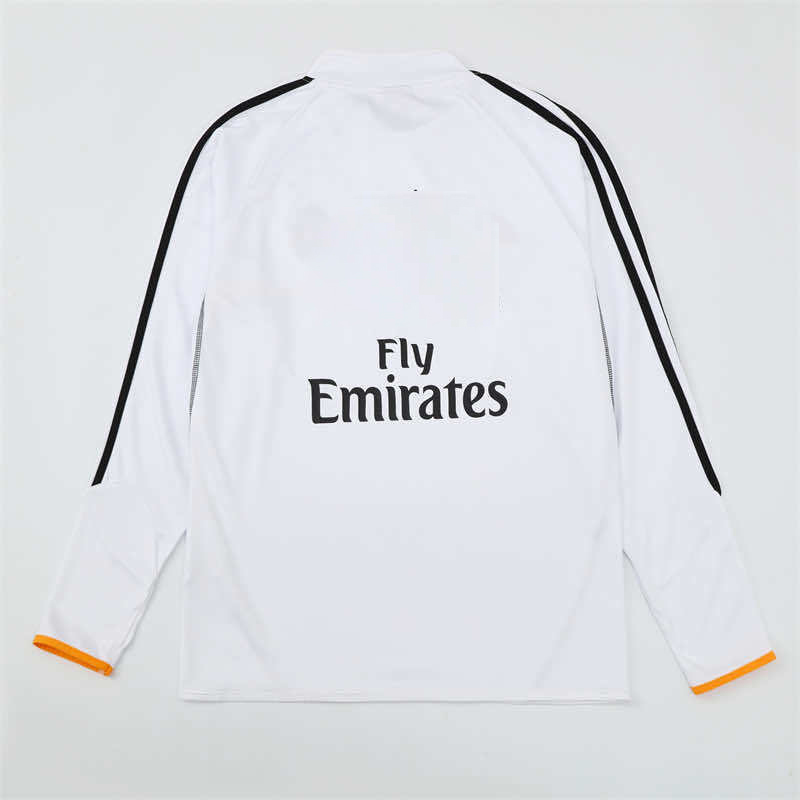 1314 season Real Madrid CF white Half pull training suit