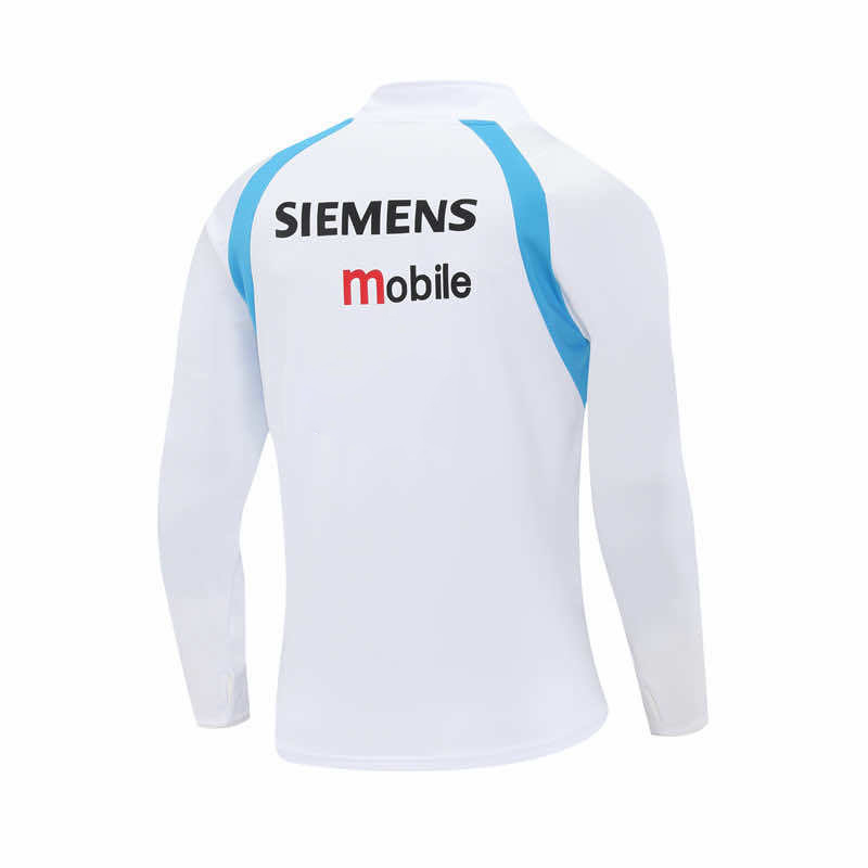 0304 season Real Madrid CF white Half pull training suit