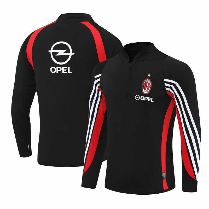 0304 season A.C. Milan black Half pull training suit