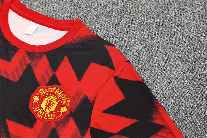 2526 season Manchester United F.C. Training clothes suit Short sleeve Fan version