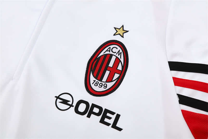0304 season A.C. Milan white Half pull training suit
