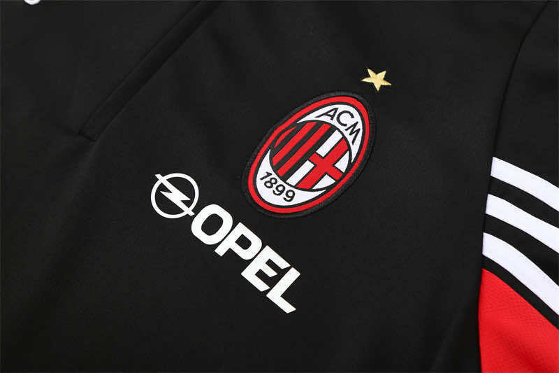 0304 season A.C. Milan black Half pull training suit