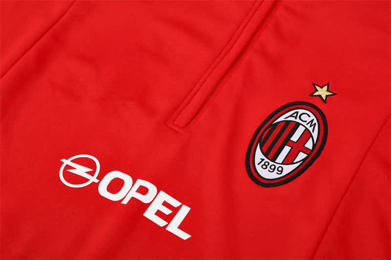 0506 season A.C. Milan red Half pull training suit