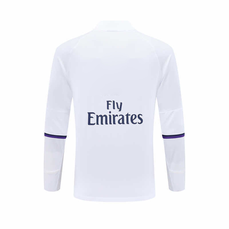 1617 season Real Madrid CF white Half pull training suit
