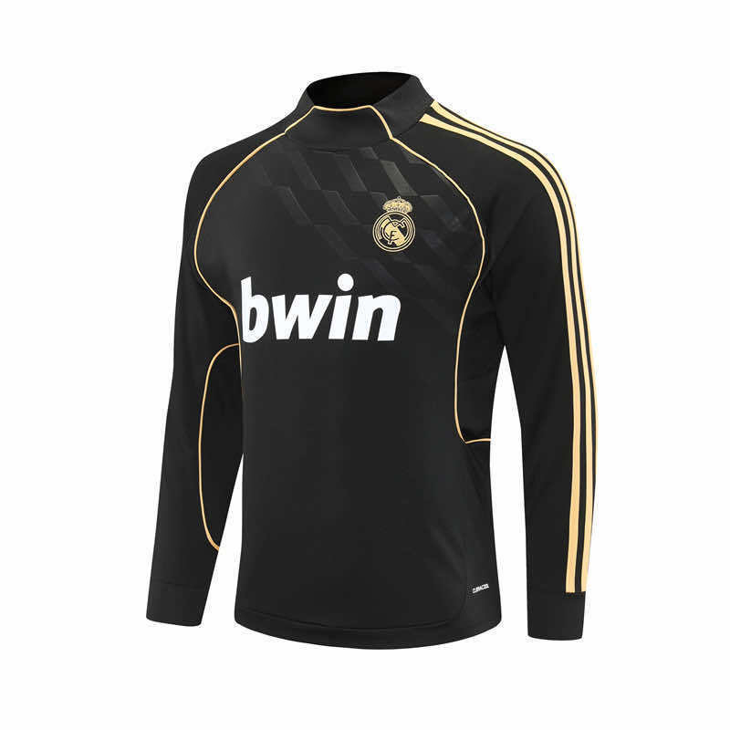 1112 season Real Madrid CF black Half pull training suit