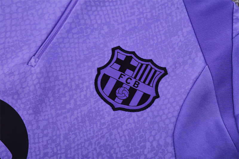 2526 season FC Barcelona / Barça Half zip training suit set