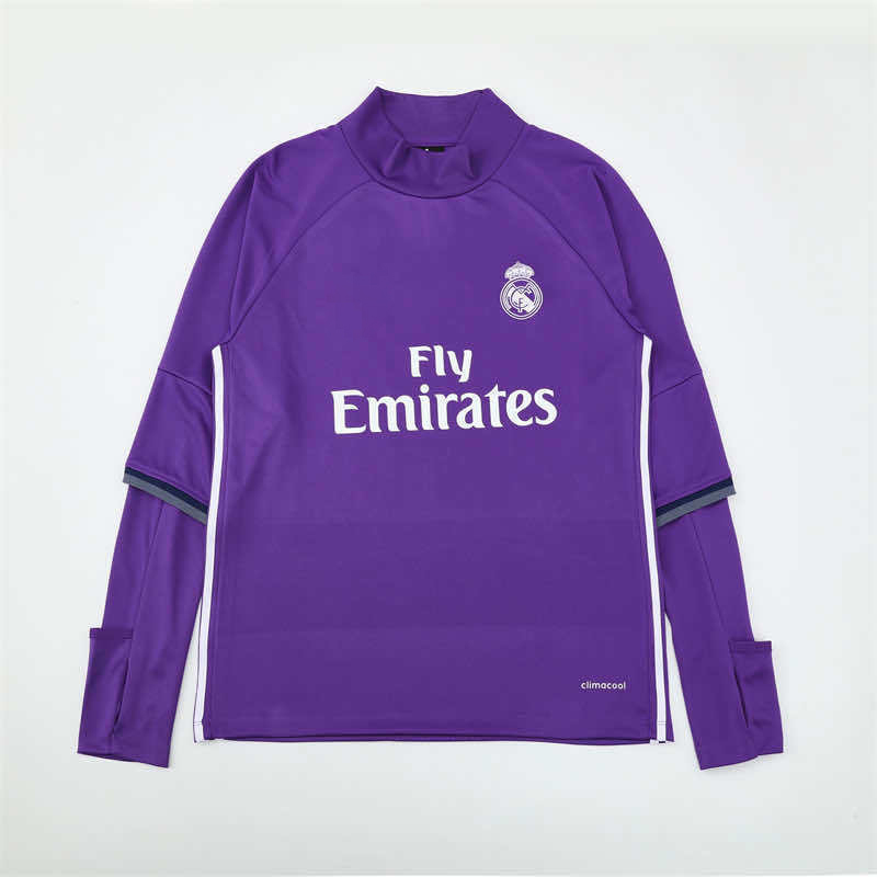 1617 season Real Madrid CF Purple Half pull training suit