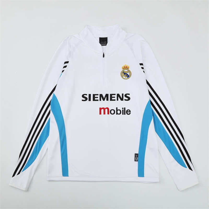 0304 season Real Madrid CF white Half pull training suit