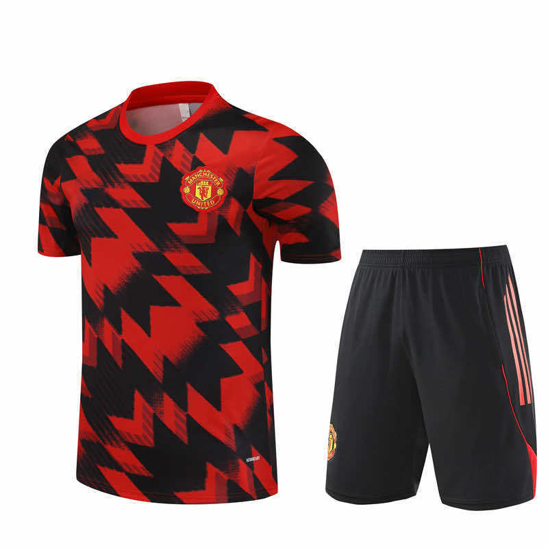 2526 season Manchester United F.C. Training clothes suit Short sleeve Fan version
