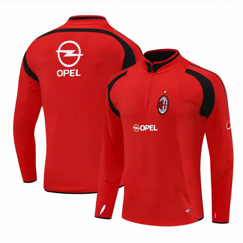 0506 season A.C. Milan red Half pull training suit