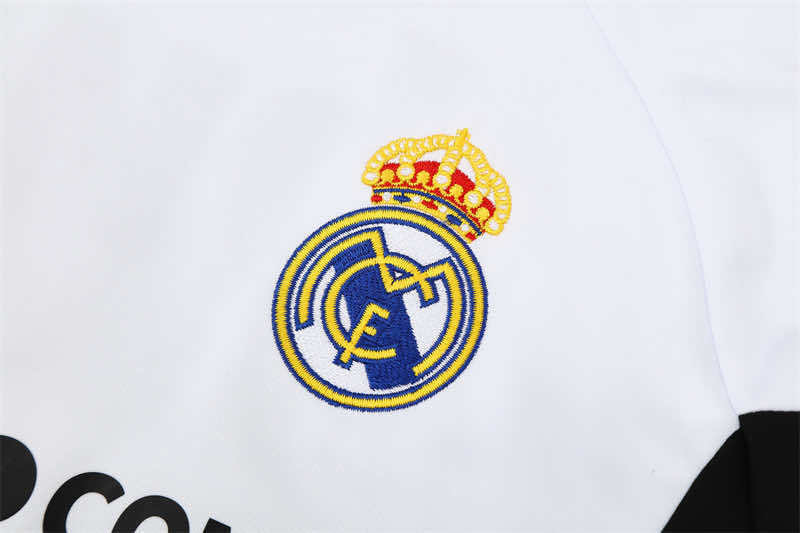 0809 season Real Madrid CF white Half pull training suit