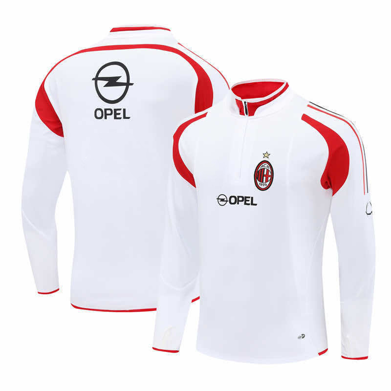 0405 season A.C. Milan white Half pull training suit