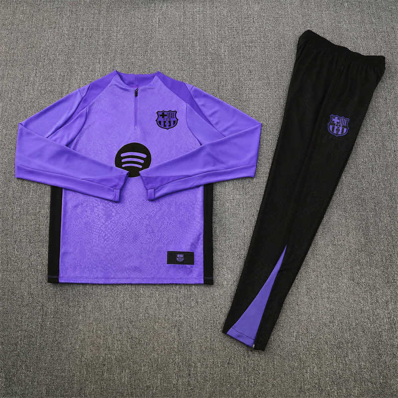 2526 season FC Barcelona / Barça Half zip training suit set