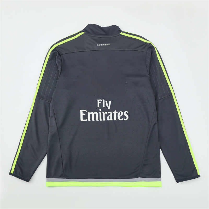 1516 season Real Madrid CF grey Half pull training suit