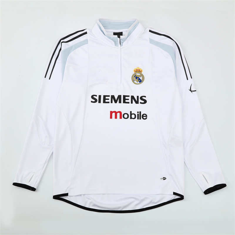 0405 season Real Madrid CF white Half pull training suit