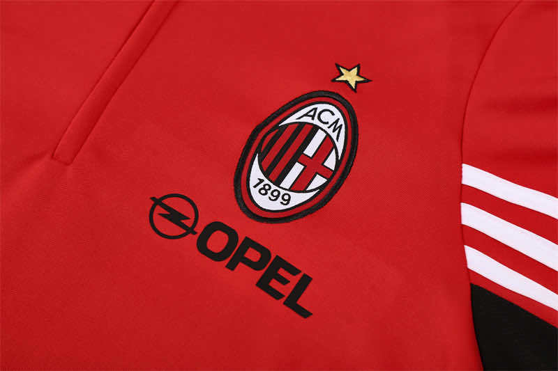 0304 season A.C. Milan red Half pull training suit