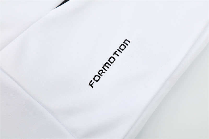 0809 season Real Madrid CF white Half pull training suit