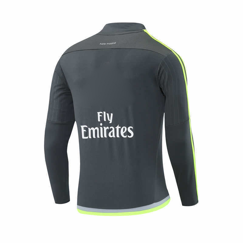 1516 season Real Madrid CF grey Half pull training suit