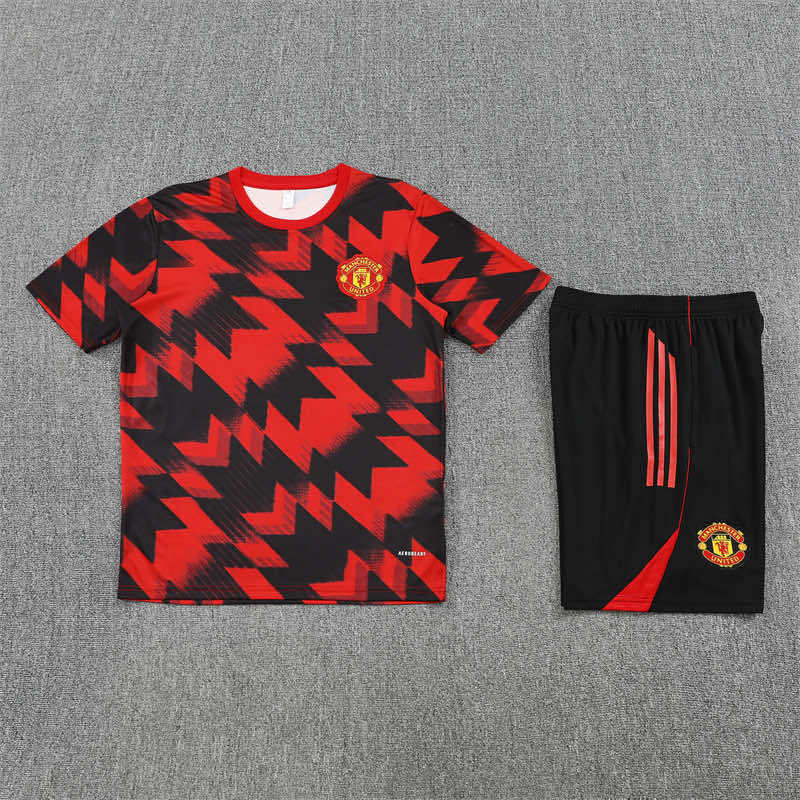 2526 season Manchester United F.C. Training clothes suit Short sleeve Fan version