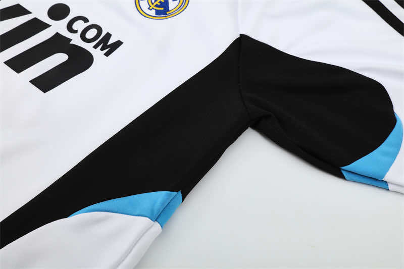 0809 season Real Madrid CF white Half pull training suit