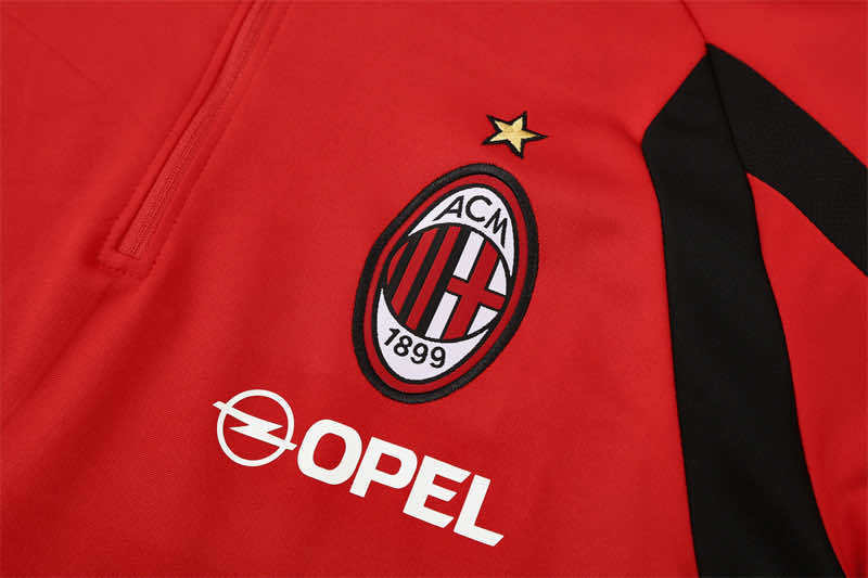0506 season A.C. Milan red Half pull training suit