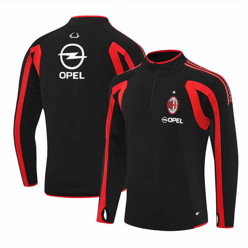 0506 season A.C. Milan black Half pull training suit