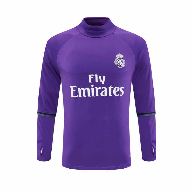 1617 season Real Madrid CF Purple Half pull training suit