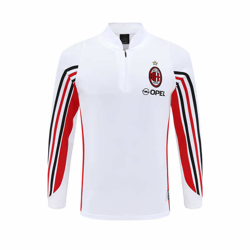 0304 season A.C. Milan white Half pull training suit