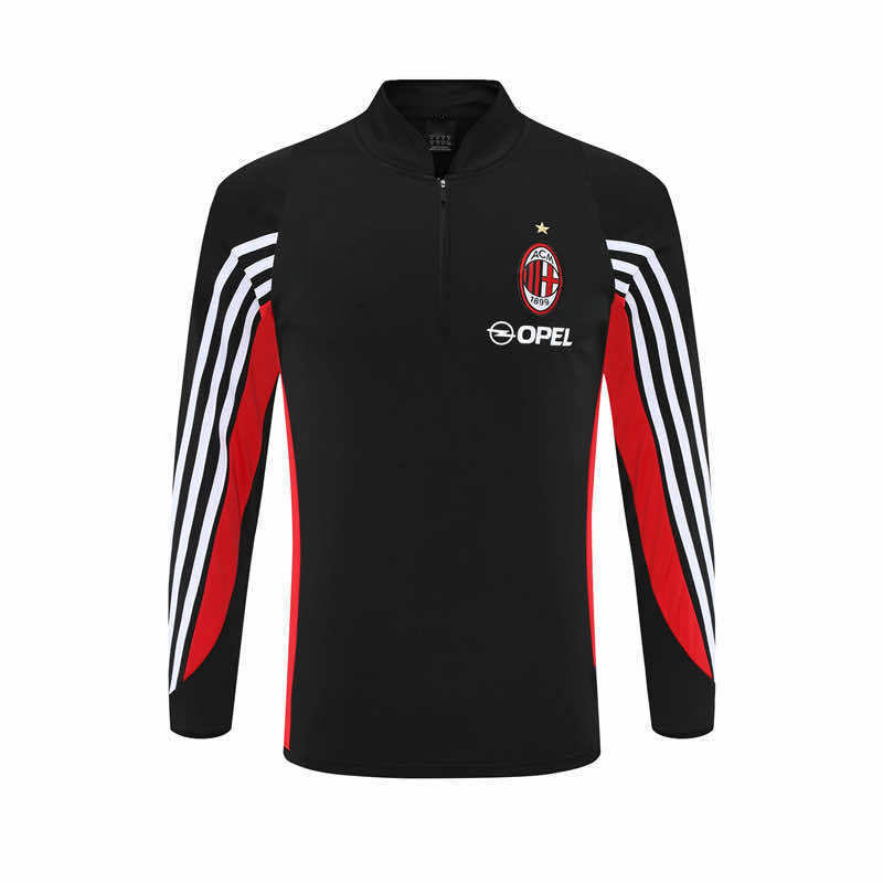 0304 season A.C. Milan black Half pull training suit