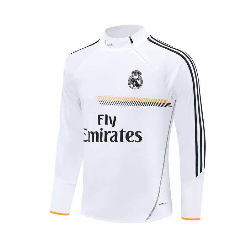 1314 season Real Madrid CF white Half pull training suit