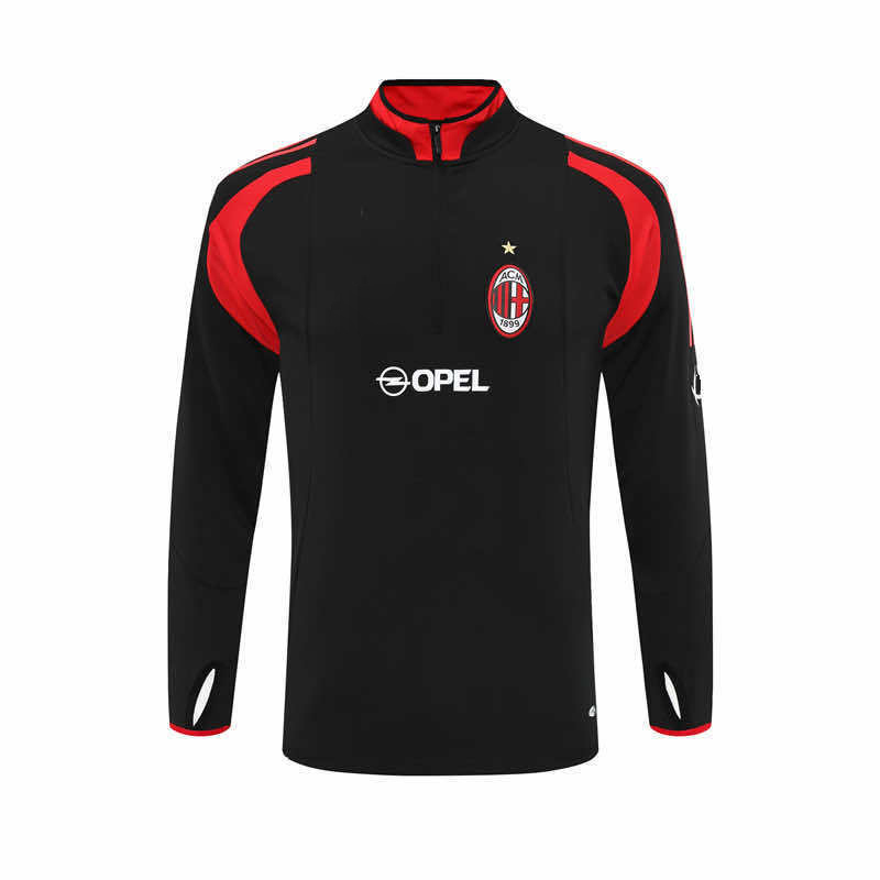 0405 season A.C. Milan black Half pull training suit