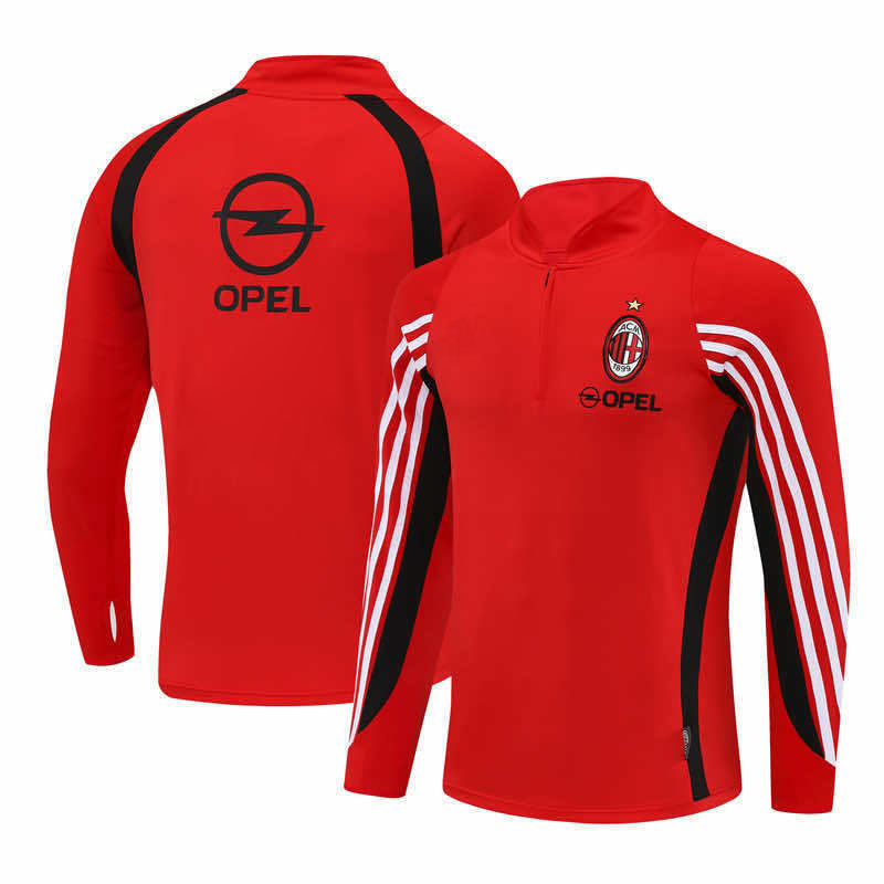 0304 season A.C. Milan red Half pull training suit