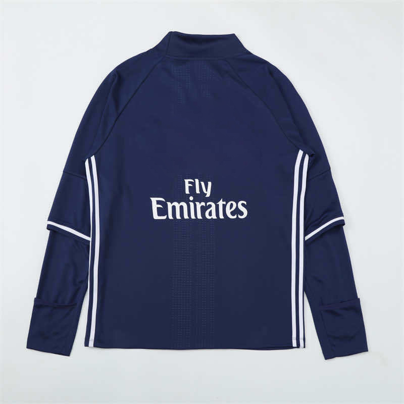 1617 season Real Madrid CF royal blue Half pull training suit