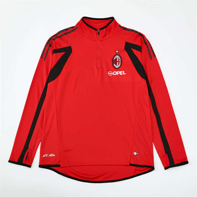 0506 season A.C. Milan red Half pull training suit