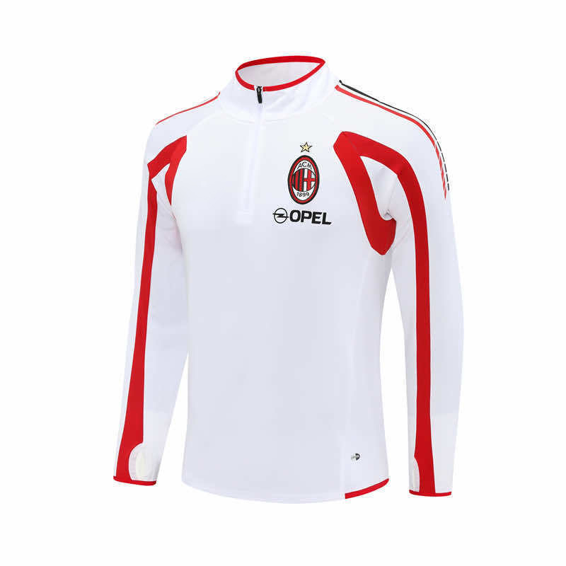 0506 season A.C. Milan white Half pull training suit