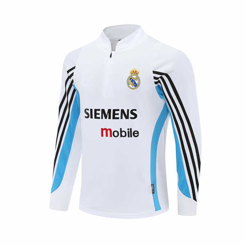 0304 season Real Madrid CF white Half pull training suit
