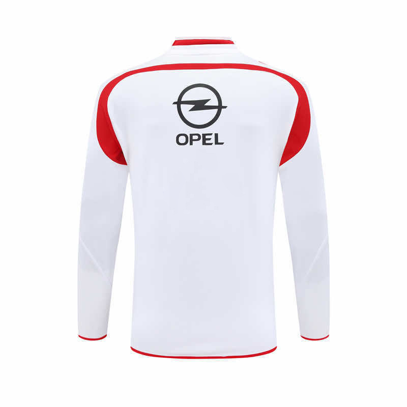 0405 season A.C. Milan white Half pull training suit