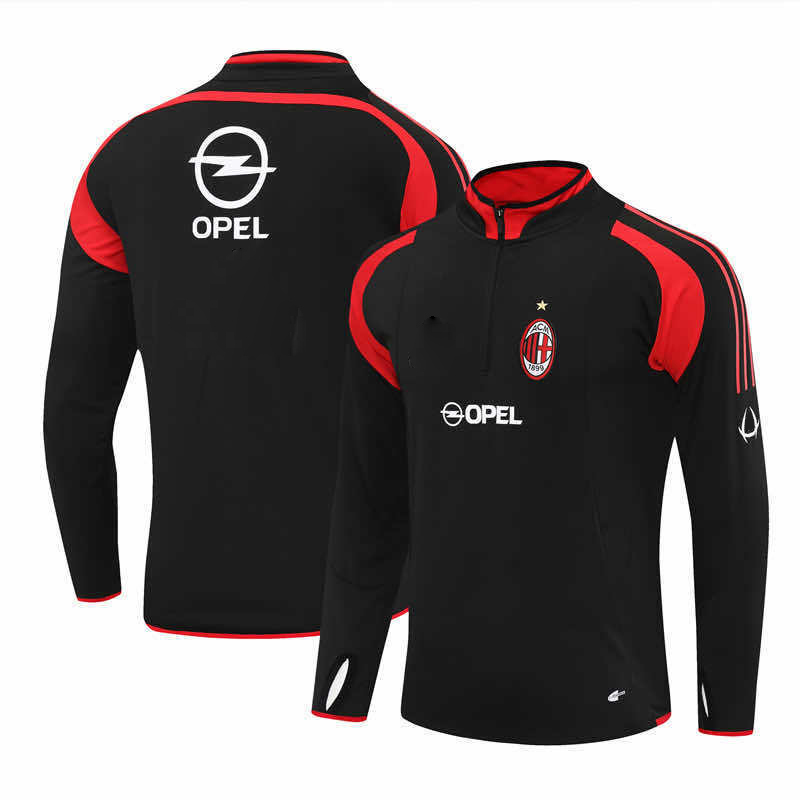 0405 season A.C. Milan black Half pull training suit