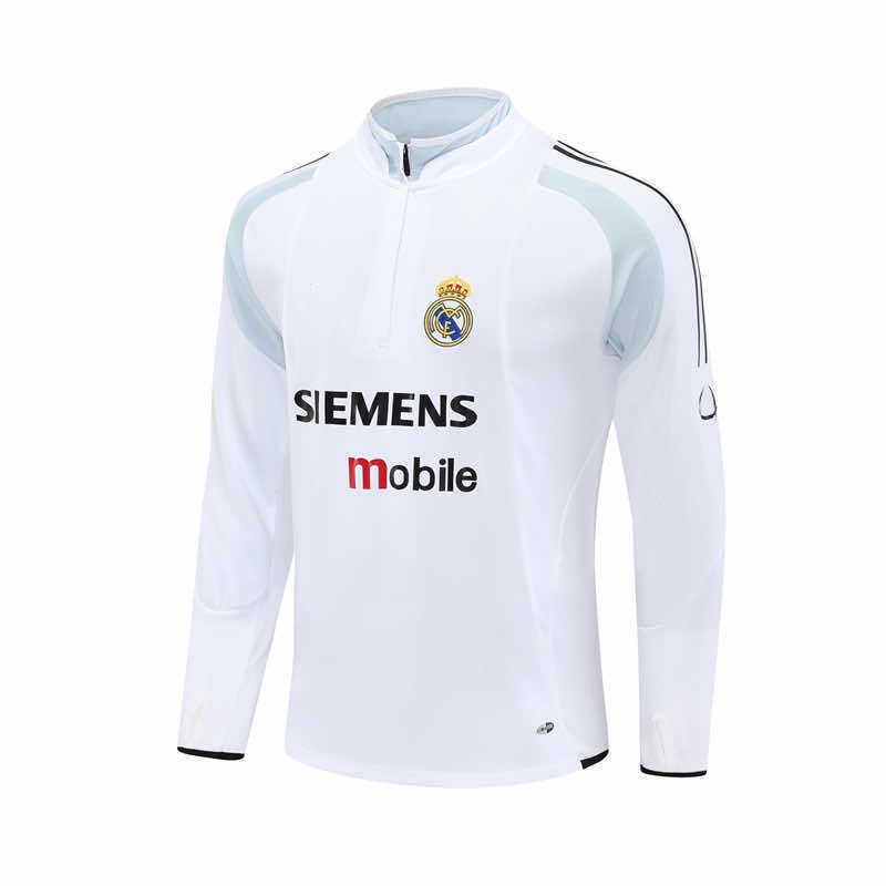 0405 season Real Madrid CF white Half pull training suit